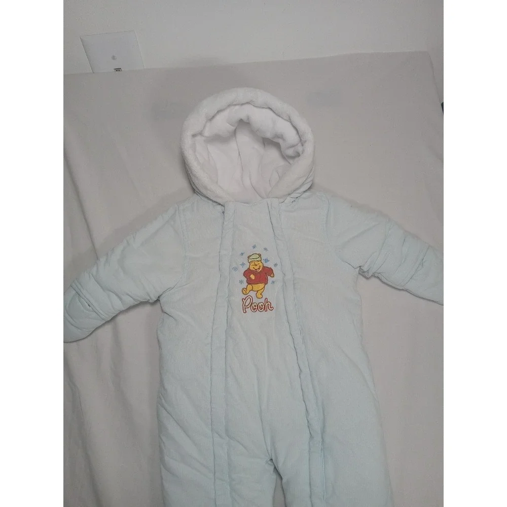 VTG Disney Baby Winnie The Pooh full‎ body Snowsuit Jacket  Size 6 Months